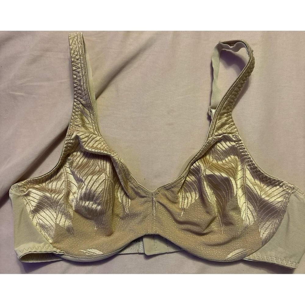 Vintage Warner's Simple Luxuries Beige Unlined Underwire Bra 02566, Size 36C